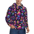 thumbnail image 2 of Sikiie Skull rainbow star mushroom Men's Hoodie, Essentials Hoodie, Sweatshirt, Pullover Hooded Sweatshirt for Men-X-Large, 2 of 7