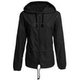thumbnail image 6 of Women Lightweight Rain Jacket Outdoor Packable Waterproof Hooded Zip Raincoat Fashion Hiking Clothes, 6 of 6