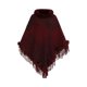 thumbnail image 1 of wonima44 Women's Plaid Pashmina Shawl Wraps Chunky Fringe Pullover Poncho Cape Cloak Warm Sweater Coat Faux Fur Trim, 1 of 1