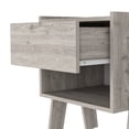 thumbnail image 2 of Light Gray Look - One Open Shelf - Bedside Decor Nightstand - Reliable Storage, 2 of 6