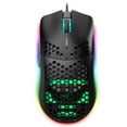 thumbnail image 3 of Mini Ultralight USB Wired Gaming Mouse 6 Kinds RGB Backlit 6 Levels Adjustable Lightweight Honeycomb Shell Mice for PC Gamers Xbox PS4,6 Programmable Buttons,Black, 3 of 9