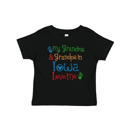 

Inktastic Iowa Grandma Grandpa Loves Me Boys or Girls Baby T-Shirt