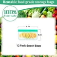 thumbnail image 2 of CABEN-12 Pack Reusable Snack Bags, Silicone Snack Bags Reusable Storage, Leakproof Snack Storage Bags Containers for Travel Picnic, Work, Home Use, 2 of 4