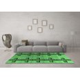 thumbnail image 3 of Ahgly Company Indoor Round Southwestern Emerald Green Country Area Rugs, 5' Round, 3 of 4