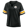 thumbnail image 2 of Women's Fanatics Black Pittsburgh Steelers Plus Size Redzone Notch Neck T-Shirt, 2 of 3