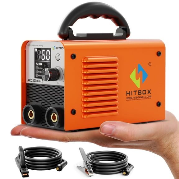 HITBOX 160A Stick Welder, 2 in 1 Lift TIG MMA ARC Welder Machine, 110V Mini Portable Welding Machine with Arc Force, Hot Start, Anti-Stick, LCD Digital Display IGBT Inverter Welder