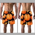 thumbnail image 3 of luoweisi Men's Beach Shorts Quick Dry Swim Trunks with Mesh Lining Maple Leaf Pumpkin L, 3 of 5