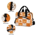 thumbnail image 5 of Insulated Crossbody Lunch Bag 10L Lunch Tote with Adjustable Shoulder Strap for Work Office Picnic Orange and White Squares, 5 of 6