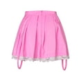 thumbnail image 2 of Gupgi Jupe Plissée Mini pour Femmes Style Punk Taille Haute Couleur Unie, 2 of 6