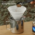 thumbnail image 4 of letairis 1/2/3/5 Reusable Stainless Steel Coffee Dripper Funnel Shaped Filter Maker Collapsible Paperless Filtering Pour Spring for Outdoor M 1 Pc, 4 of 6