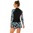 thumbnail image 5 of IDOPIP Women's Long Sleeve Rash Guard Swimsuit Set, 2-Piece, Size M, 5 of 7