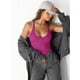 thumbnail image 5 of Camiseta sin mangas SVALIY Workout para mujer Racerback Ribbed Rose XS, 5 of 6