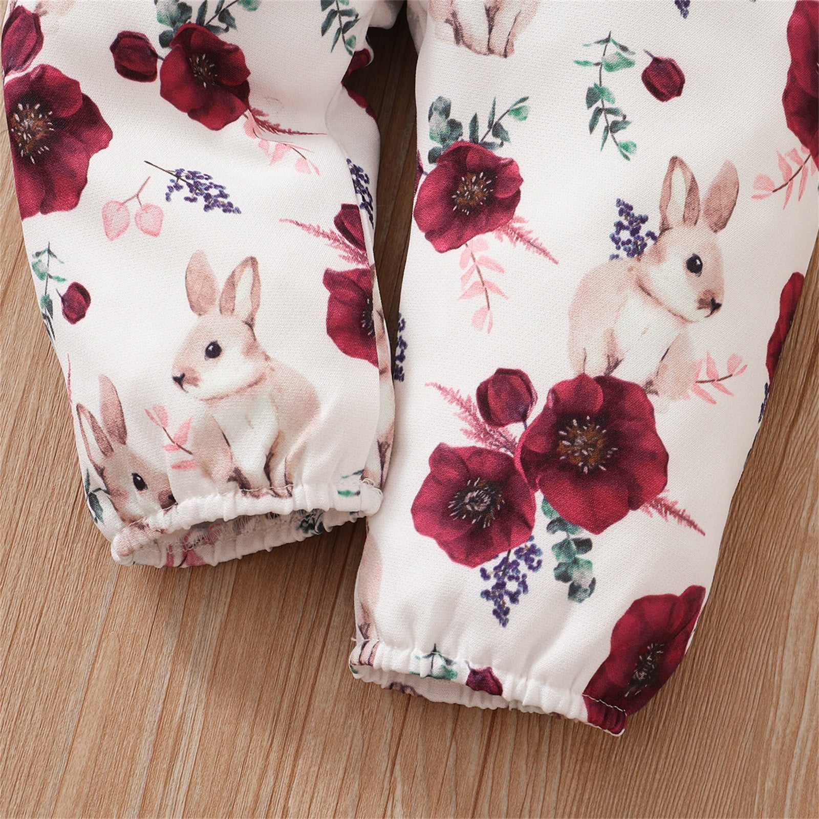 Clothes Set For Toddler Baby Girl Baby Girls Long Ruffled Sleeve Solid Romper Tops Flower Print Suspender Pant With Headbands 3Pcs A Casual Toddler Girl Outfits 6 Months-9 Months