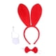 thumbnail image 1 of Rabbit Ear Hair Hoop Tail Bow Tie Set for Halloween Cosplay Party Masquerade Nightclubs Headwear Cosplay Props White, 1 of 4