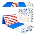 thumbnail image 1 of BalanceFrom 10ft x 4ft x 2in 4-Panel All-Purpose Folding Gymnastics Mat, Stars & Stripes, 1 of 12