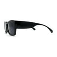 thumbnail image 3 of Womens Squared Gothic Cat Eye Mod Plastic Sunglasses All Black, 3 of 4