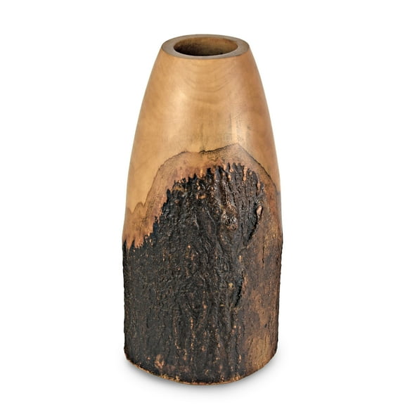 AeraVida Earthly Handmade Eco-chic Natural Bark Decorative Mango Tree Wood Flower Vase