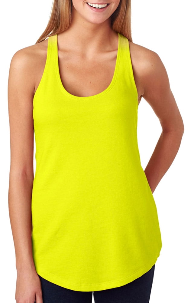 Caution Contents Hot Bright Neon Tank Top