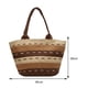thumbnail image 3 of Bolsas de playa tejidos Bolso de hombro de moda Bolsas de mano de color de contraste simple (Marrón), 3 of 8
