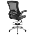 thumbnail image 4 of Silla de dibujo Modway Attainment de vinilo con brazo abatible, color negro, 4 of 5