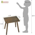 thumbnail image 2 of Small End Table with Solid Wood Legs - Rustic Brown Accent Table, 2 of 7