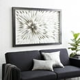 thumbnail image 3 of DecMode Silver Metal Coiled Ribbon Sunburst Wall Decor with Black Frame, 3 of 13