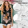 thumbnail image 6 of FUIALDOLG Flower Horse Tank Tops for Women Y2K Tops Lady V Neck Sleeveless Vest Horse Animal T-shirt Loose Fit Flowy Tunic Shirts Basic Tee Blouse Summer Outfits,5XL, 6 of 7