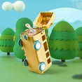 thumbnail image 3 of Jubipavy Children's Small Car Shape Straw Water Cup Summer Cute Bus Cup Square Cup Children's Water Bottle Baby Car Straw Cup Shoulder Strap Opening Season Sale, 3 of 4