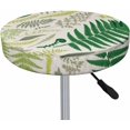 thumbnail image 3 of Velvet Bar Stool Covers Round Stool Cushion Covers Stool Chair Covers Barstool Covers Slipcovers, Stretchy Elastic Edge Soft Fabric Machine Washable, Dia 13 Inch, Tropical Green Plant Grass, 3 of 6
