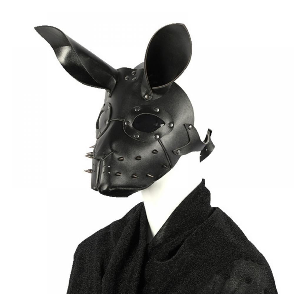 Halloween Role Play Props Bunny Girl Punk Mask Party Decorations PU Leather as Mask Comfortable Wearing for Masquerade Party, Gift, Costume Party, Christmas