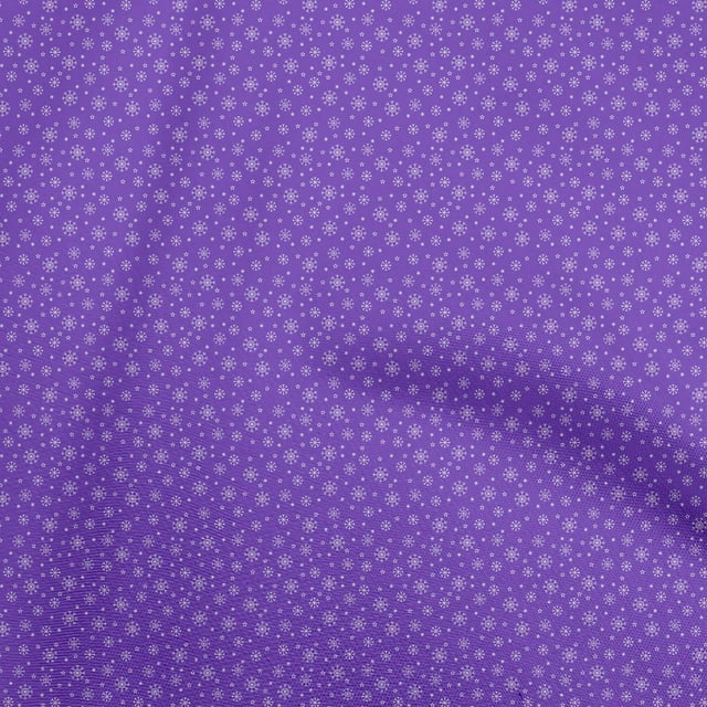 oneOone Georgette Viscose Violet Fabric Christmas Craft Projects Decor Fabric Printed By The Yard 42 Inch Wide