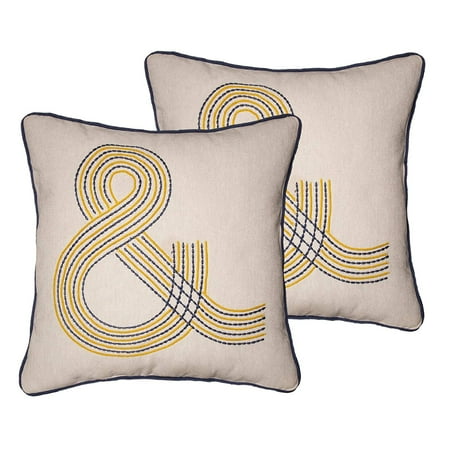Room Essentials Ampersand Symbol Decorative Throw Toss Pillows 18