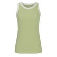 thumbnail image 3 of Womens Sleeveless High Neck Tank Tops Summer Casual Basic Slim Fit Ribbed Racerback Top Shirt Blouses Color Block, 3 of 4