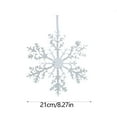 thumbnail image 3 of Beautynvta Clear Crystal Christmas Ornaments for Tree Decorations, Hanging Acrylic Snowflake Icicle Ornaments, Christmas Tree Pendants Holiday Party Decoration Pendants, 3 of 6