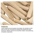 thumbnail image 4 of Wooden Dowel Pins 50 Pack 4x25mm Fluted Beveled Ends Wood Dowel Pegs, 4 of 7