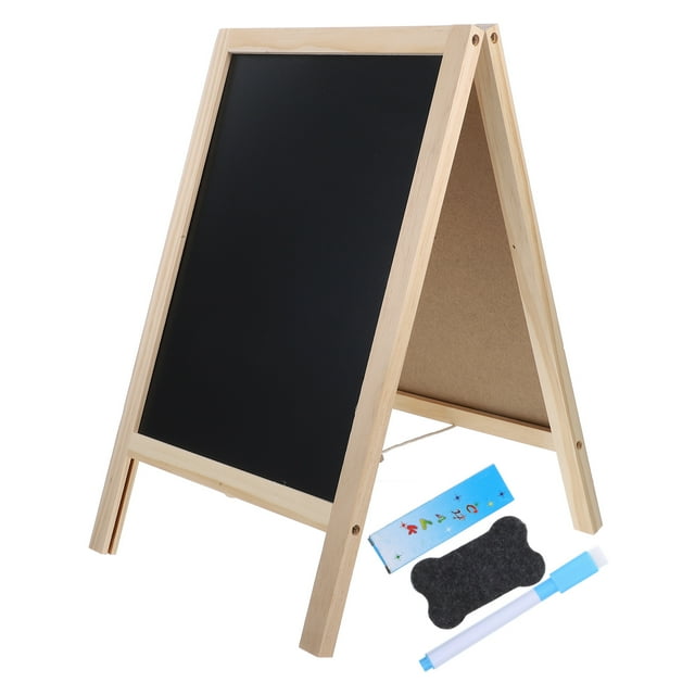KAKOWELY double-sided chalkboards Magnetic Double-sided Blackboard Chalkboard Rectangular Hanging Blackboard Party Table Number Place Tag Message Board Signs Memo Board