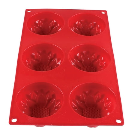 

3.89 Oz Dahlia High Heat Silicone Baking Mold 6 Cavities Pack of 12