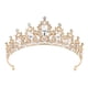 thumbnail image 1 of KAKOWELY Corona de tiara de boda: diadema de princesa para novia, tocado de novia con diamantes de imitación, accesorios para el cabello para fiesta de cumpleaños, disfraz de Halloween dorado, 1 of 4