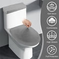 thumbnail image 6 of Elastic Toilet Seat Cover Soft Thick Plush Toilet Lid Tank Cover Universal Stretch Fabric Bathroom Accessory for Household and Hospitality Use, 6 of 8
