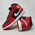 thumbnail image 1 of N I-K-E A i r-Jor-dan 1 Mid Shoes Black Gym Red White DQ8426-061 Men's Size 12, 1 of 6