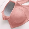 thumbnail image 6 of iHPH7 Front Closure Bras for Older Women Supportive Convenient Bralettes Padded Bras for Women Everyday Sleep Bras No Underwire Front Clasp Comfortable Bra Convenient Snap Pink 44, 6 of 8