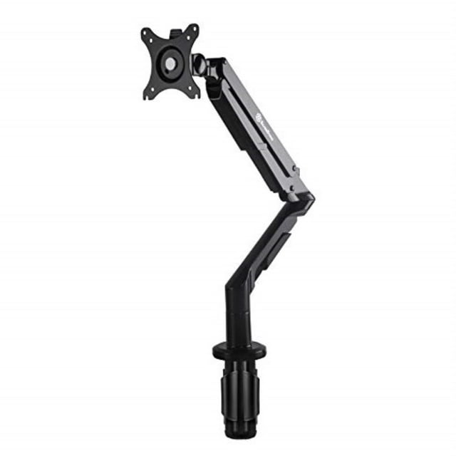 SilverStone Tech Inc ARM12B Support de Moniteur à Ressort à Gaz, Compatible avec Moniteurs jusqu'à 36 Pouces et 12KG, Interface de Montage VESA Standard