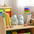 thumbnail image 5 of Unique Bargains 2Pcs Modern Resin Book Stoppers Book Ends Blue 6.7*3.9*5.1inch, 5 of 5