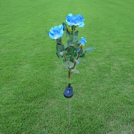 

FY24 Summer Savings! WJSXC Home and Garden Clearance 3 Head Solar LED Decorative Outdoor Lamp 3 Head Sun Rose Light Blue