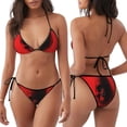 thumbnail image 3 of Disketp Minimalist Skull Red para Bañador de Dos Piezas para Mujer, Bikini Sexy Halter String, Conjunto de Bikini en Triángulo, 3 of 6