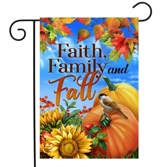Briarwood Lane Faith Family and Fall Double Sided Garden Flag