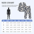 thumbnail image 4 of Balery Daisy Floral Pijama para Hombre de Dos Piezas con Manga Larga, Conjunto de Dormir y Descanso Suave con Bolsillos-Medium, 4 of 7