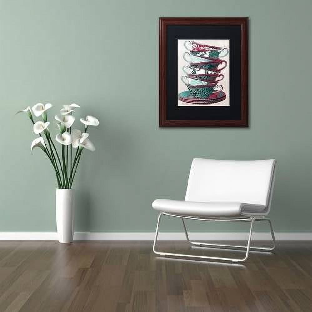 Trademark Fine Art "Afternoon Tea III" Canvas Art by Color Bakery Black Matte, Wood Frame