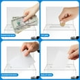 thumbnail image 3 of HINTRMENT Raffle Ticket Box Donation Collection Box Transparent Acrylic Storage 1Pack, 3 of 8