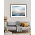 thumbnail image 3 of Kate and Laurel Framed Wall Art Print 'Tonal Abstract Oceanic Nautical Serenity Blue Horizontal' by The Creative Bunch Studio, 42 x 34, Mila Dark Silver Frame, Coastal, Abstract, Beach, Landscapes Art, 3 of 7